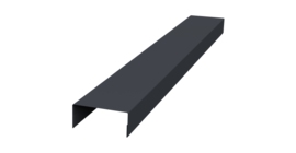 Крышка 45х20 жалюзи Texas 0,5 Satin Matt TX RAL 7024 мокрый асфальт (2м)