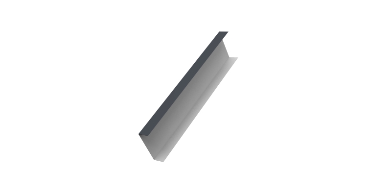 Декоративная накладка на столб универсальная 60х60 для забора жалюзи 0,7 PE RAL 7024 мокрый асфальт (2м)