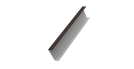 Декоративная накладка на столб универсальная 62х55 для забора жалюзи 0,45 Drap ST RR 32 темно-коричневый (1,8м)