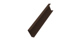 Декоративная накладка на столб универсальная 62х55 для забора жалюзи 0,45 Drap TwinColor RAL 8017 шоколад (3м)