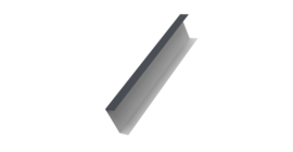 Декоративная накладка на столб универсальная 80х80 для забора жалюзи 0,7 PE RAL 7024 мокрый асфальт (2м)