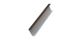 Декоративная накладка на столб универсальная 80х80 для забора жалюзи 0,5 Rooftop Бархат RAL 8017 шоколад (1,8м)