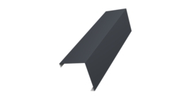 Декоративная накладка на столб универсальная угловая 60х60 для забора жалюзи 0,5 Satin Matt RAL 7024 мокрый асфальт (2м)