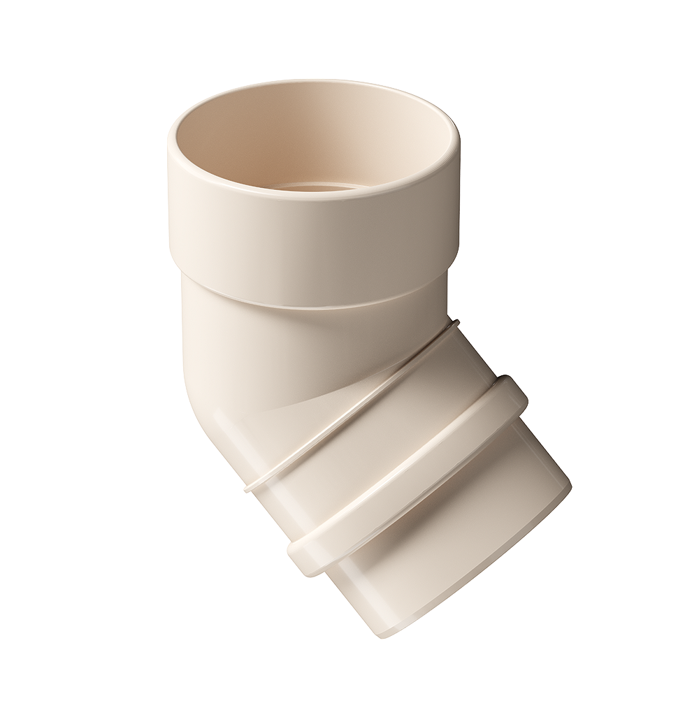 Колено водосточное 45˚ Lux, латте