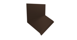 Планка примыкание верхнее к стене фальц Grand Line 150х130х20 0,45 Drap TR RAL 8017 шоколад (2м)