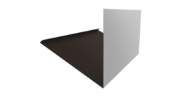 Планка примыкание верхнее к трубе фальц 0,45 Drap TR RR 32 темно-коричневый (3м)