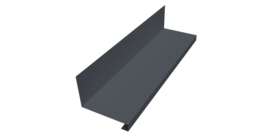 Планка примыкание нижнее к трубе фальц 0,45 Drap TwinColor RAL 7024 мокрый асфальт (3м)