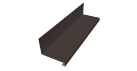 Планка примыкание нижнее к трубе фальц 0,5 Drap RR 32 темно-коричневый (3м)