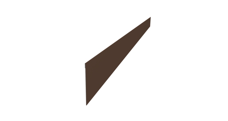 Ламель забора жалюзи Palermo стартовая/финишная для калиток и ворот 0,5 Drap RAL 8017 шоколад