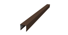 Планка вертикальная лицевая для забора жалюзи Palermo 0,45 Drap ST RAL 8017 шоколад (3м)