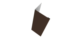 Нащельник для калиток и ворот 25х35 жалюзи Milan, Tokyo, Palermo 0,5 Drap RAL 8017 шоколад (L2,0)