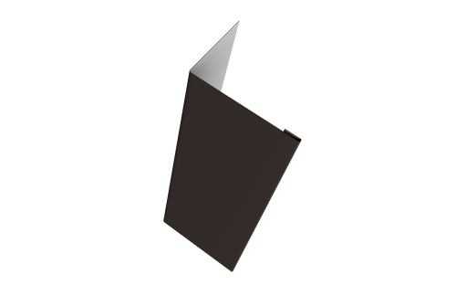 Нащельник для калиток и ворот 25х35 жалюзи Milan, Tokyo, Palermo 0,5 Drap RR 32 темно-коричневыйй (L2,0)