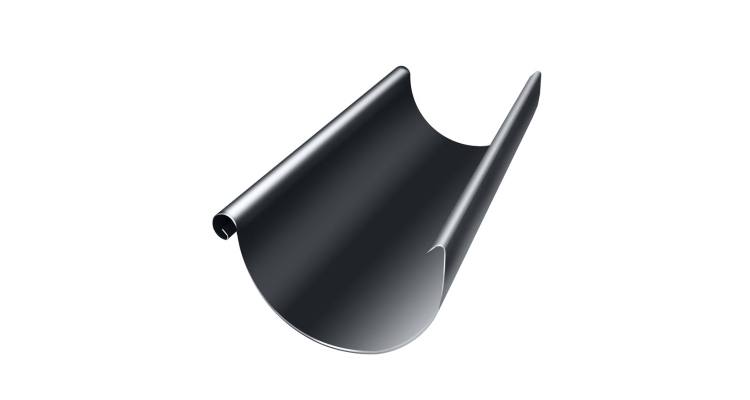 Желоб полукруглый GL PE 150 мм 3 м RAL 7024 мокрый асфальт