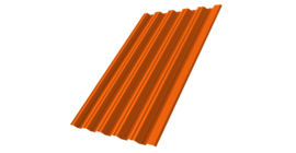 Профнастил НС35 R 0.45 PE RAL 2004 оранжевый