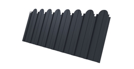 Профнастил С10A фигурный 0,45 PE RAL 7024 мокрый асфальт