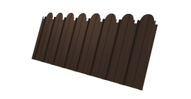 Профнастил С10A фигурный 0,5 Satin RAL 8017 шоколад